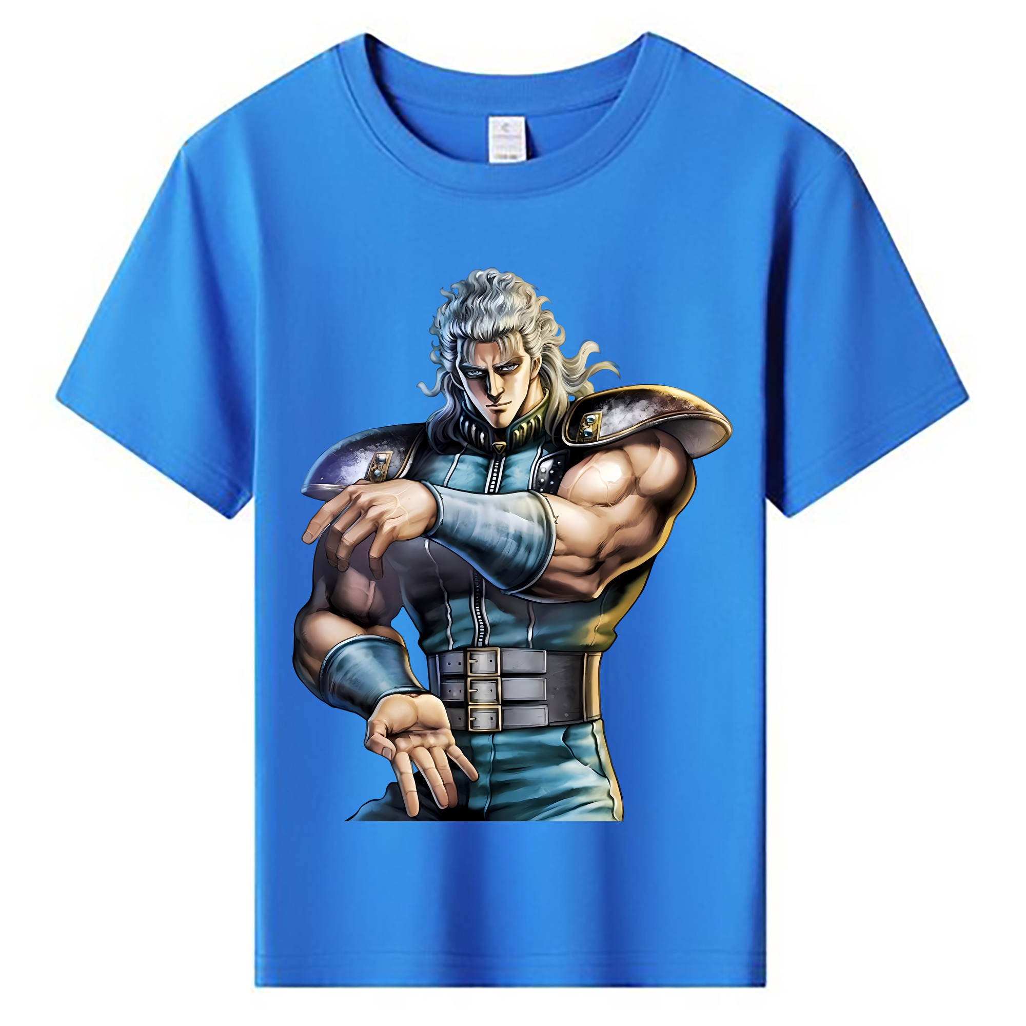 （画像用） 北斗の拳 Fist of the North Star 綿100％キッズTシャツ（フロントプリント）